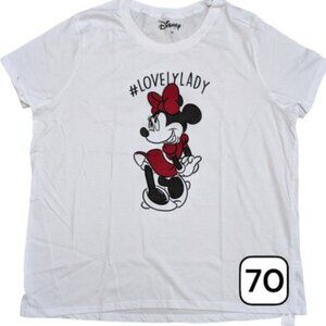 Women's Disney Minnie Mouse White Graphic T-Shirt -  Timeless College Spirit